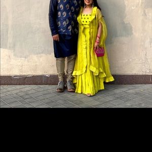 Indian Lehenga skirt with cape